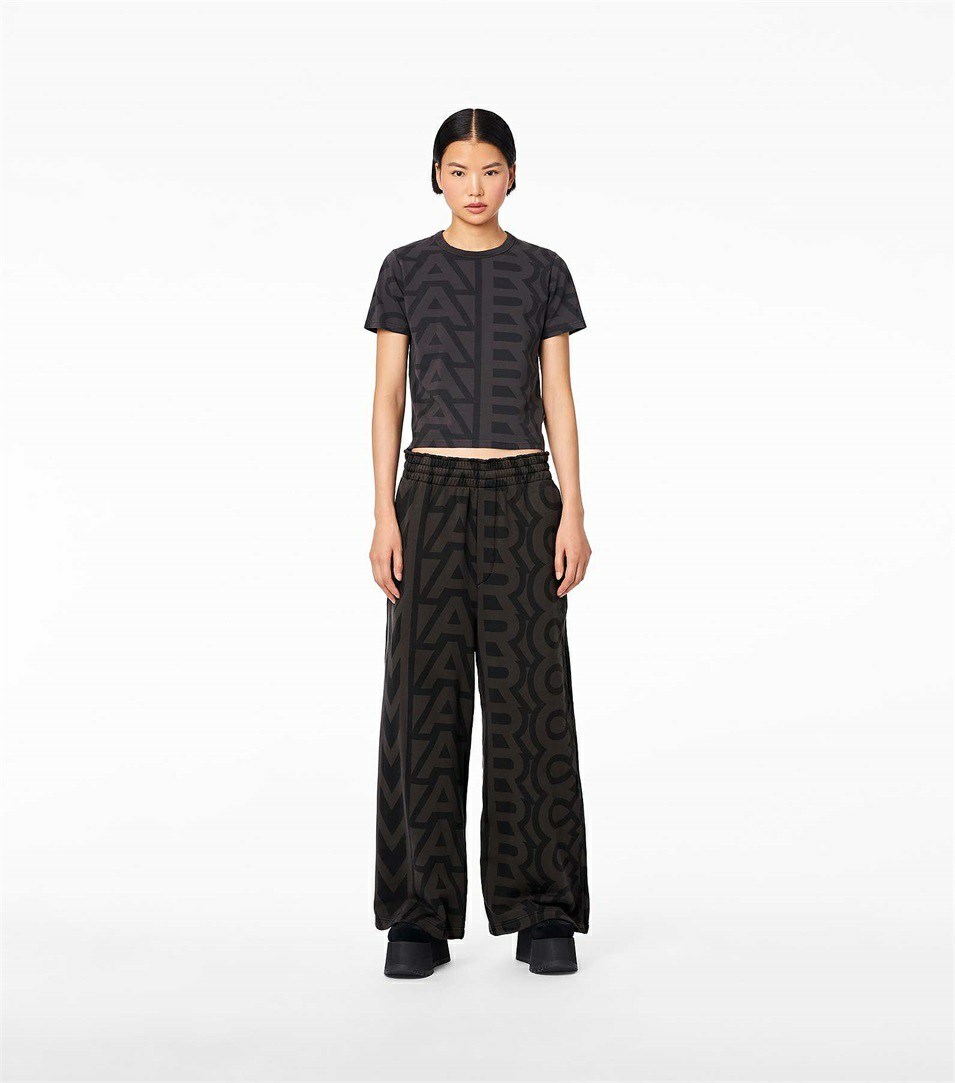 Black / Grey Women's Marc Jacobs The Monogram Oversized Pants | ILC-497352