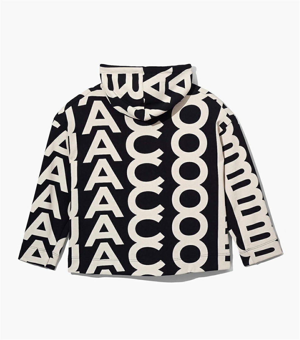 Black / White Women's Marc Jacobs The Monogram Oversized Hoodie | BCZ-415607