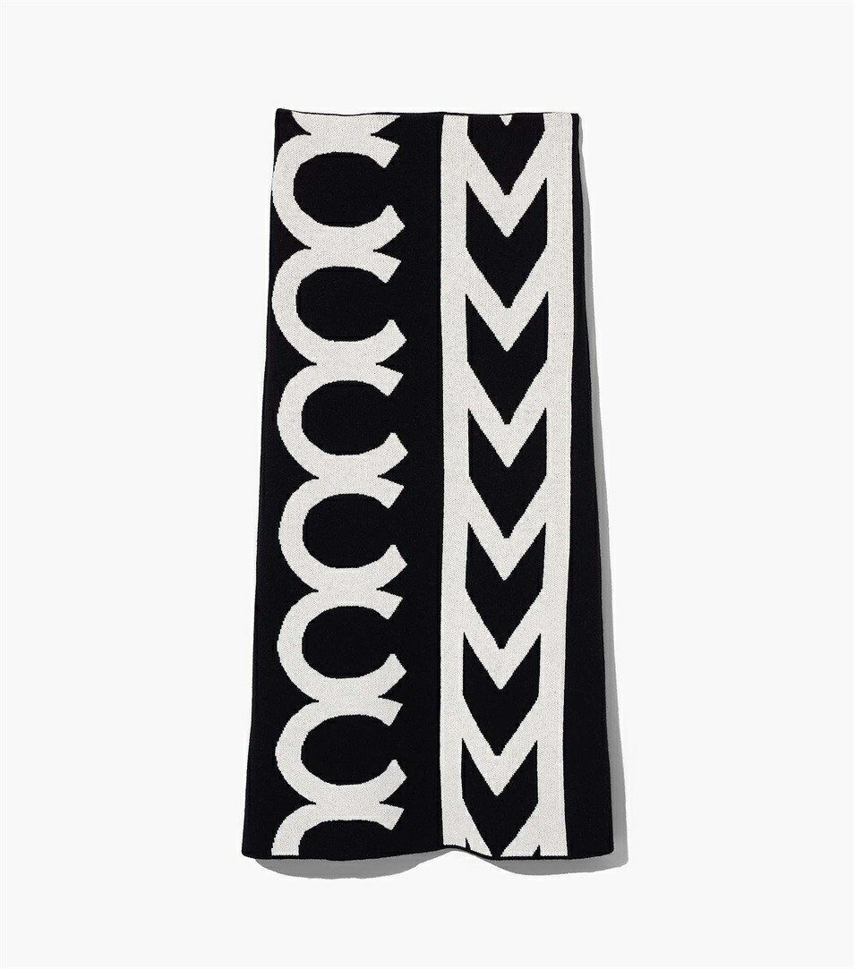 Black / White Women's Marc Jacobs The Monogram Knit Tube Skirts | ENK-053624