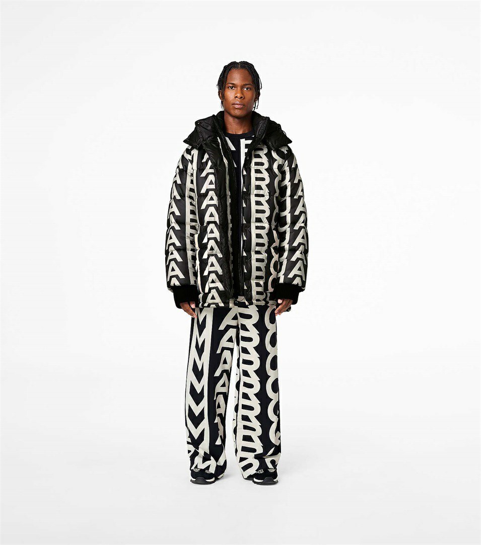 Black / White Women's Marc Jacobs The Monogram Oversized Jackets | QUZ-609247