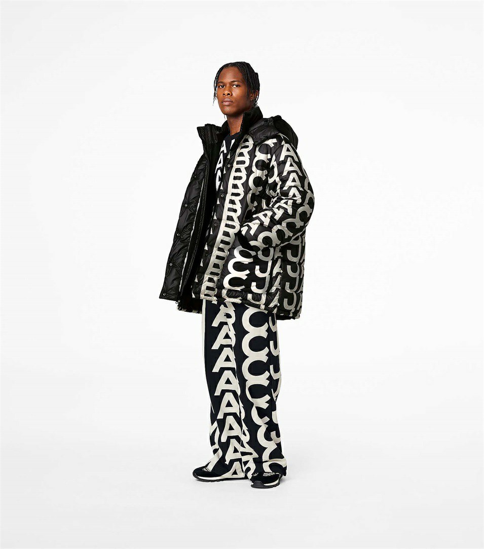 Black / White Women's Marc Jacobs The Monogram Oversized Jackets | QUZ-609247