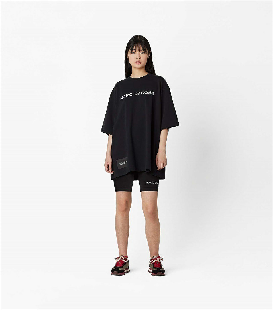 Black Women's Marc Jacobs The Big T Shirts | PJI-749052