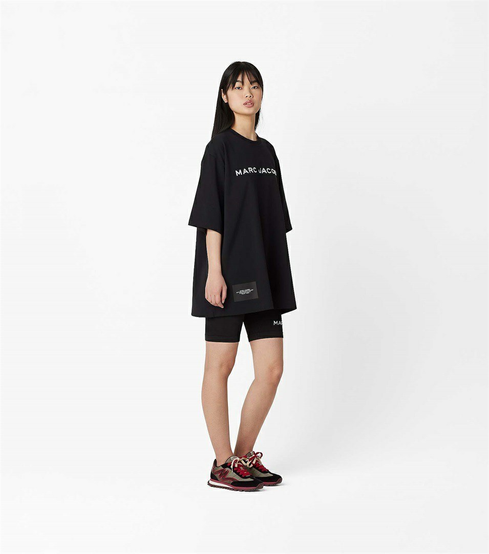 Black Women's Marc Jacobs The Big T Shirts | PJI-749052