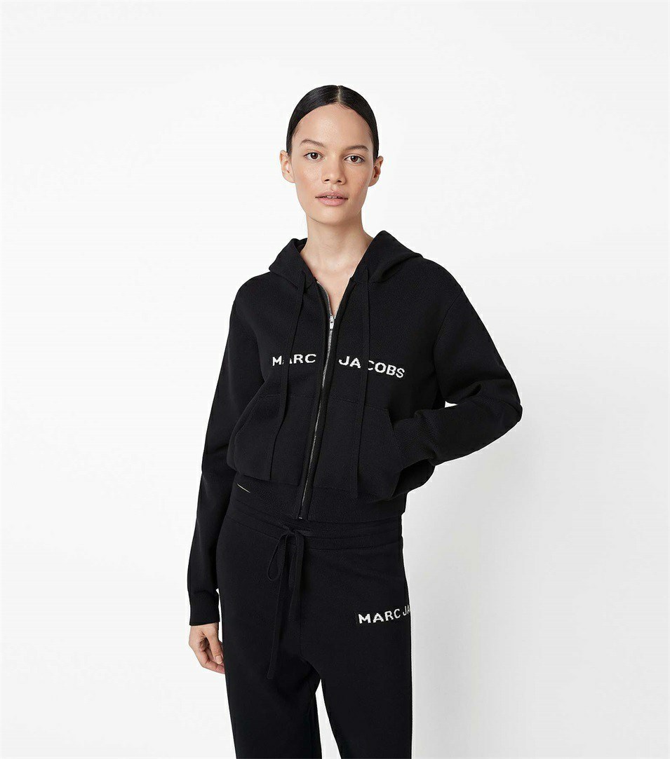 Black Women's Marc Jacobs The Cropped Hoodie | CNZ-709814