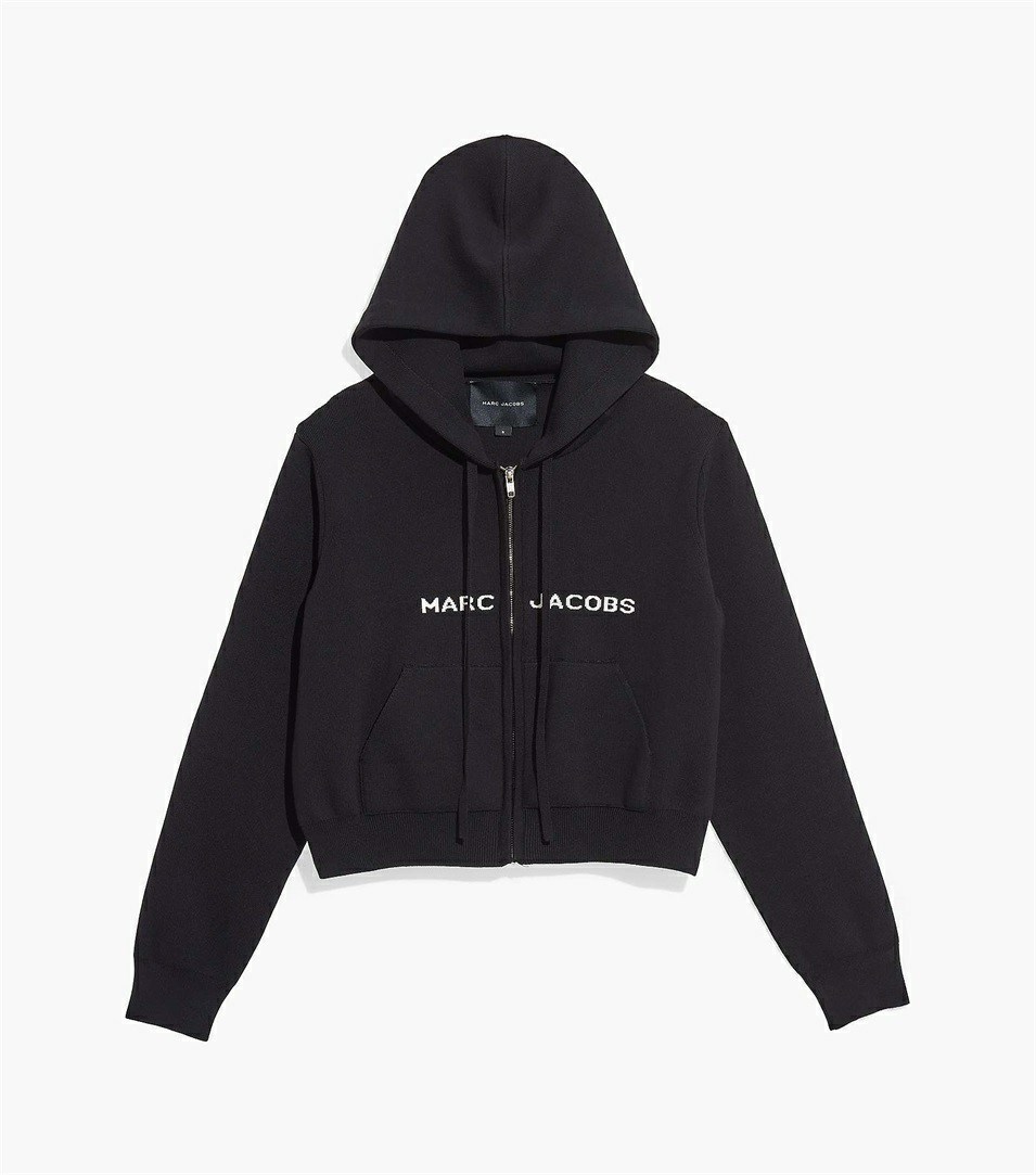 Black Women\'s Marc Jacobs The Cropped Hoodie | CNZ-709814