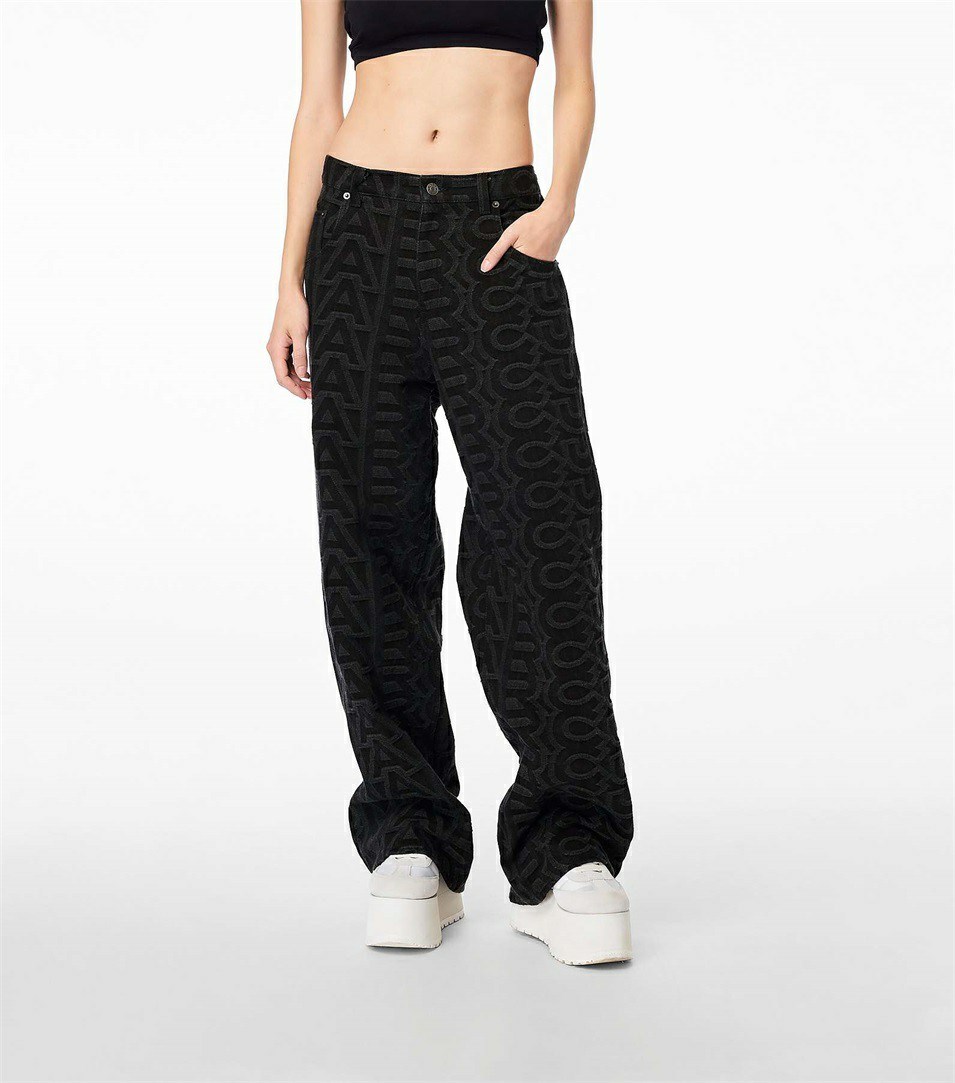 Black Women's Marc Jacobs The Monogram Denim Pants | QFA-892350