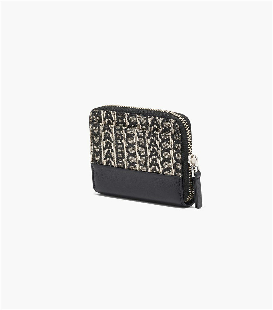 Black Women's Marc Jacobs The Monogram Zip Around Wallets | UHJ-054689