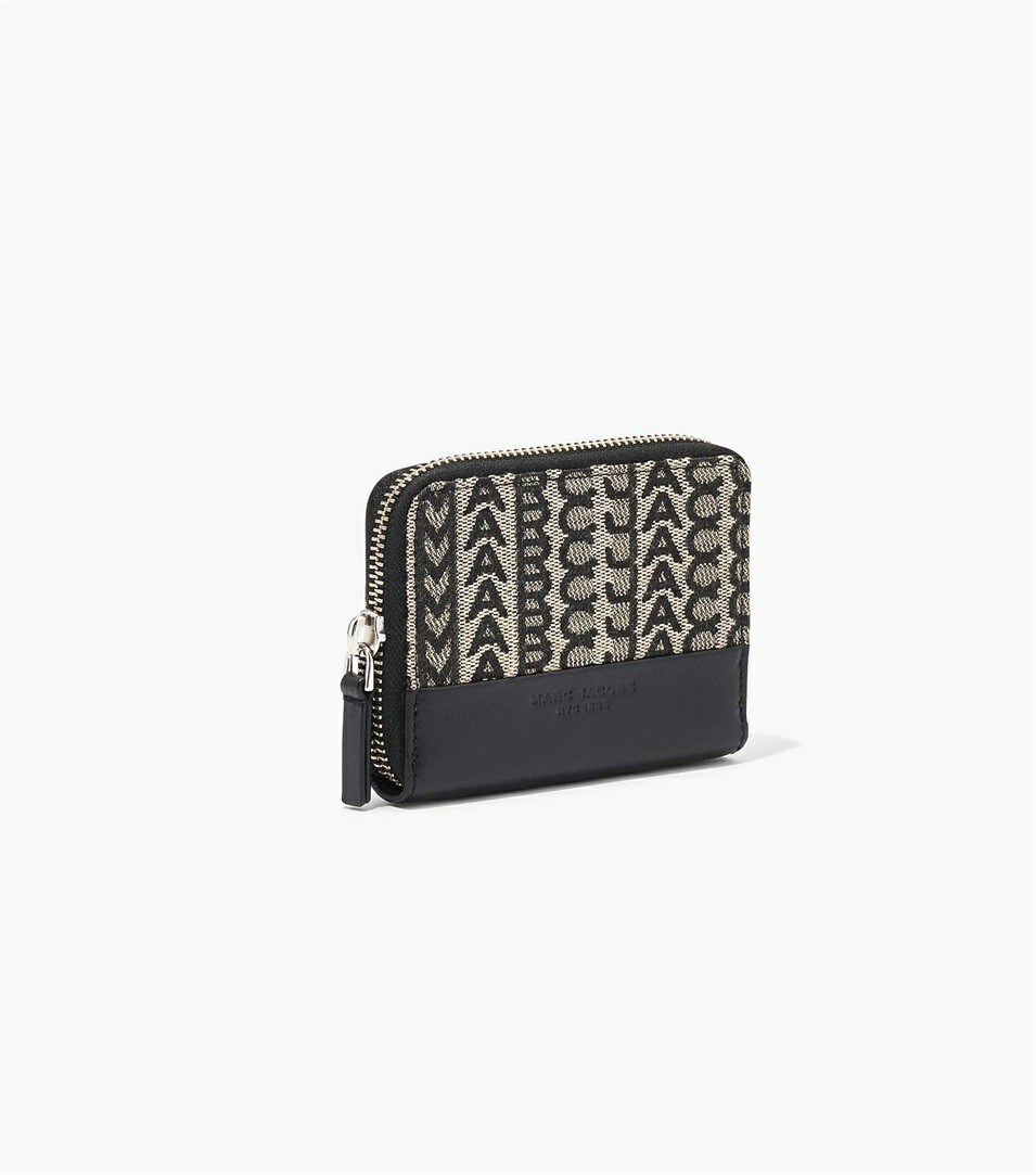 Black Women's Marc Jacobs The Monogram Zip Around Wallets | UHJ-054689