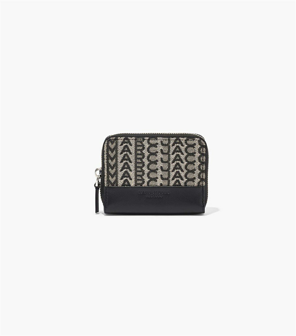 Black Women\'s Marc Jacobs The Monogram Zip Around Wallets | UHJ-054689