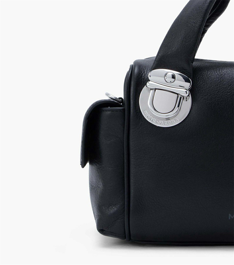 Black Women's Marc Jacobs The Pushlock Satchel Bags | BYC-935817