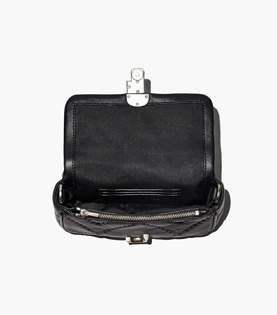 Black Women's Marc Jacobs The Quilted Leather J Marc Mini Shoulder Bags | BYP-807419