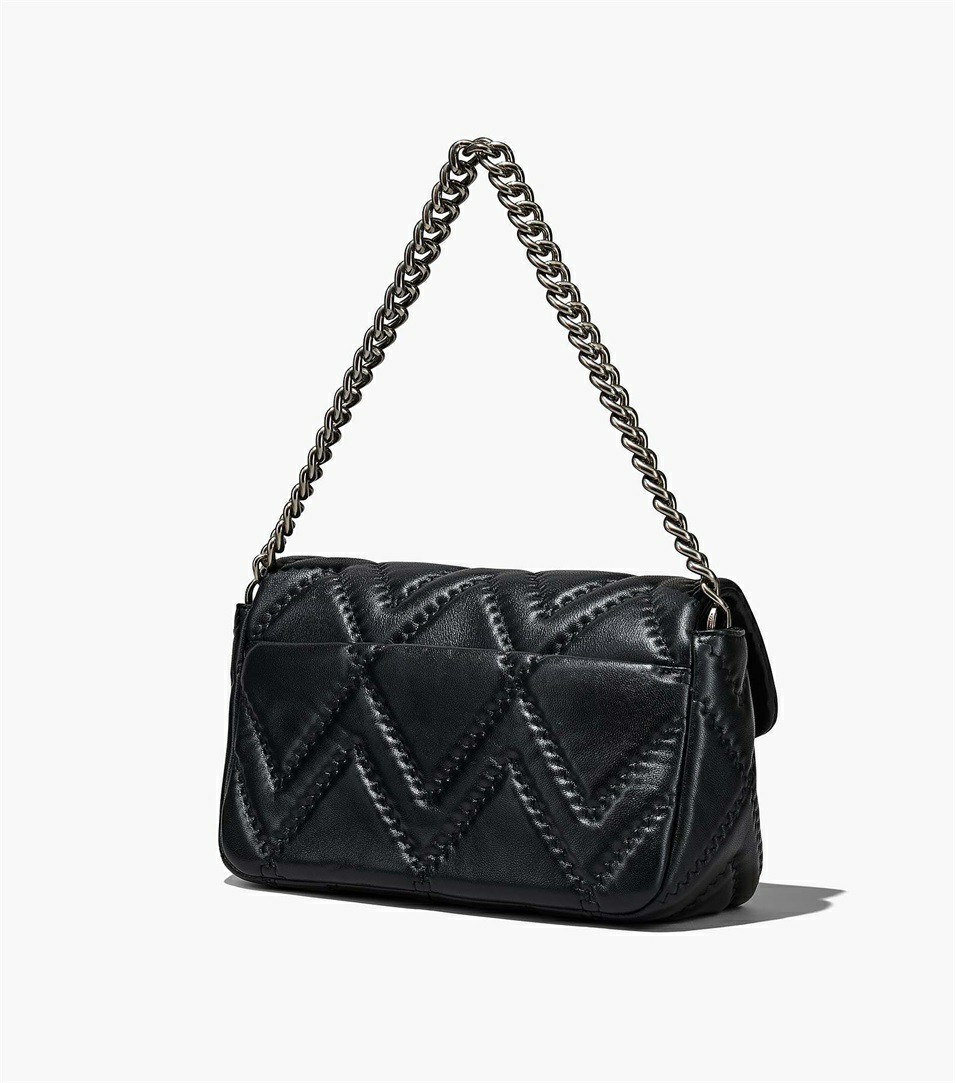 Black Women's Marc Jacobs The Quilted Leather J Marc Large Shoulder Bags | DNZ-562184