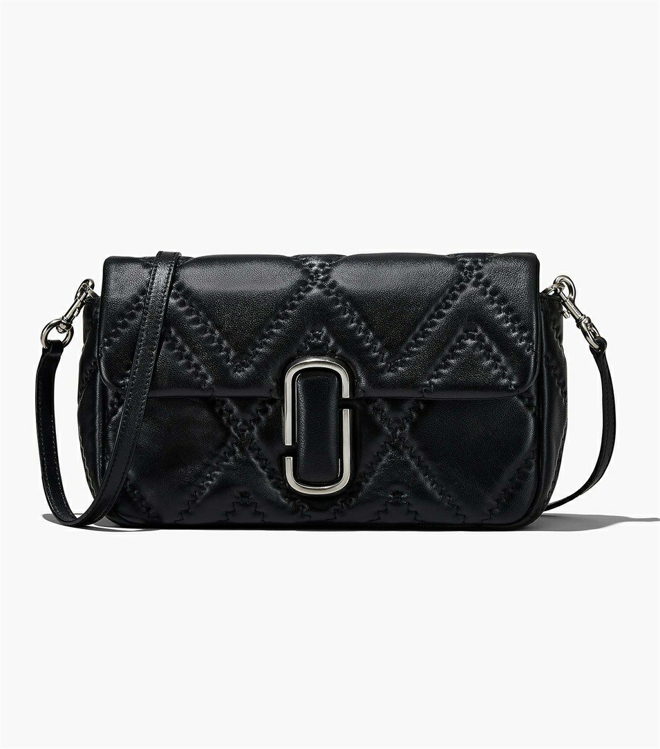 Black Women's Marc Jacobs The Quilted Leather J Marc Large Shoulder Bags | DNZ-562184