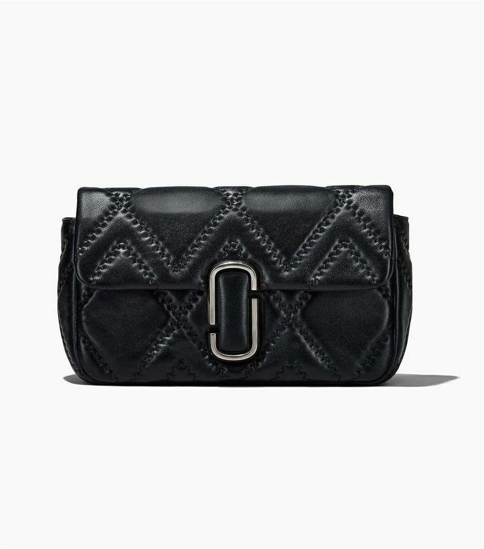 Black Women's Marc Jacobs The Quilted Leather J Marc Large Shoulder Bags | DNZ-562184