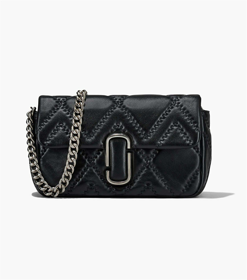 Black Women\'s Marc Jacobs The Quilted Leather J Marc Large Shoulder Bags | DNZ-562184