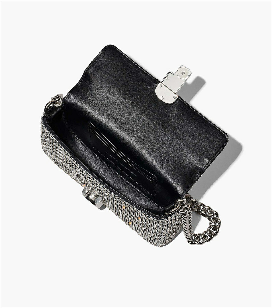 Black Women's Marc Jacobs The Rhinestone J Marc Mini Shoulder Bags | LGM-024197