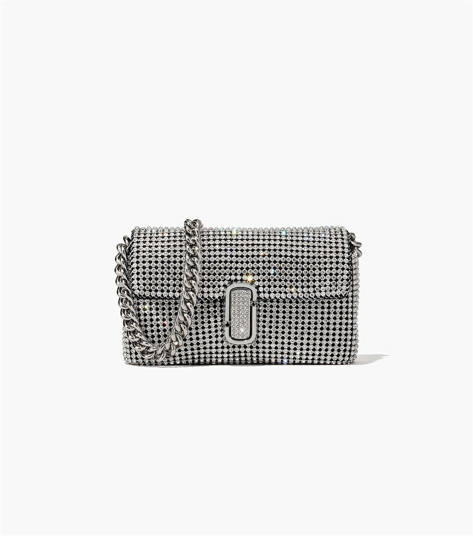 Black Women\'s Marc Jacobs The Rhinestone J Marc Mini Shoulder Bags | LGM-024197