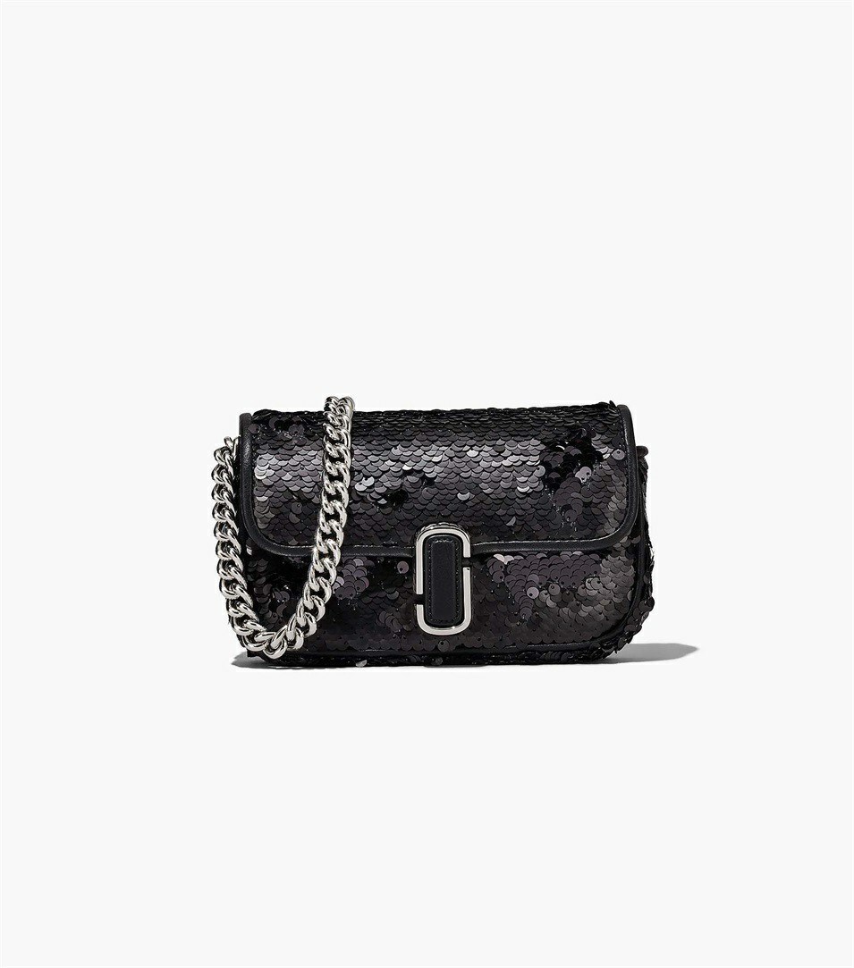 Black Women\'s Marc Jacobs The Sequin J Marc Mini Shoulder Bags | SUT-410728