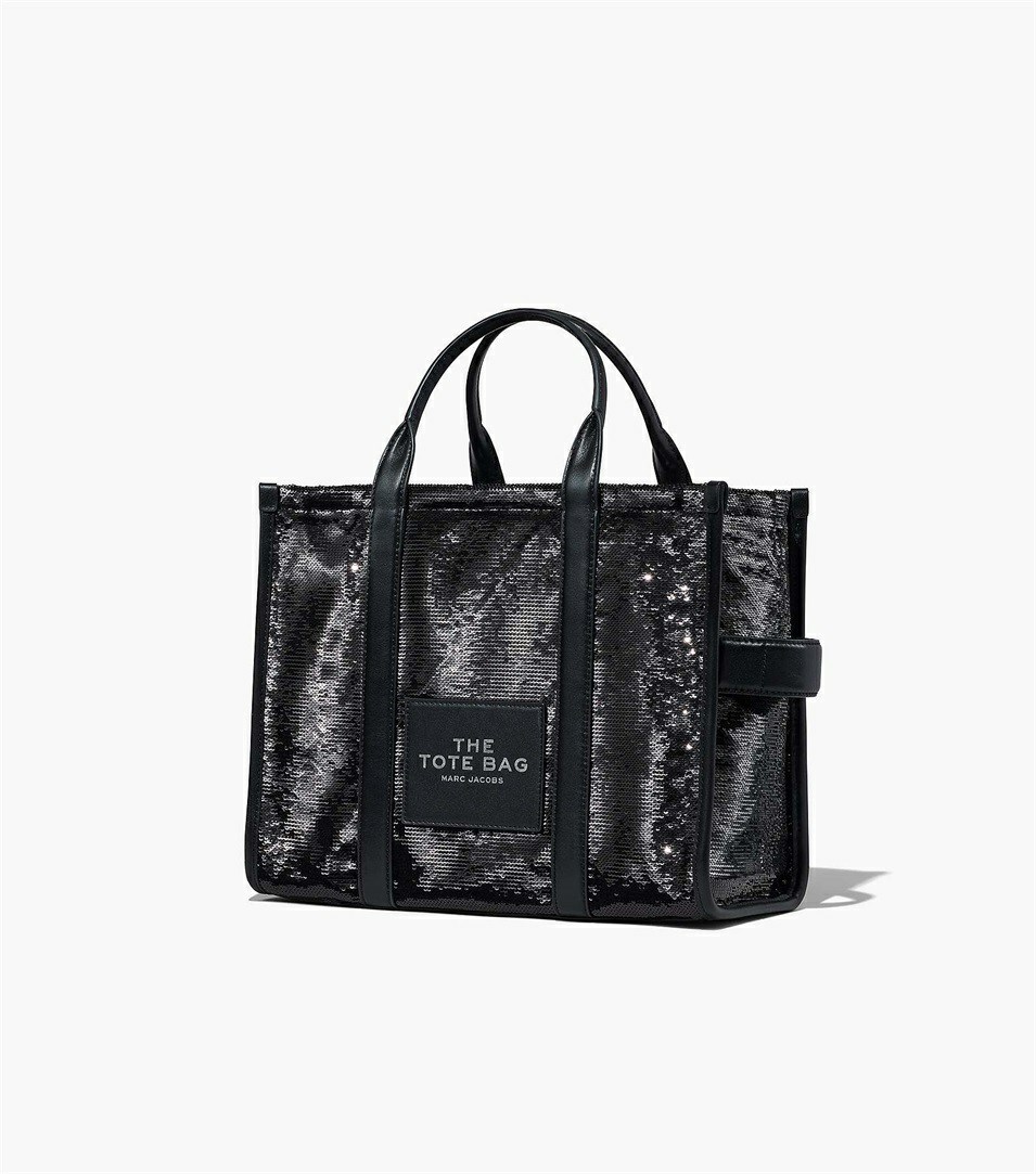 Black Women's Marc Jacobs The Sequin Medium Tote Bags | HUJ-504926