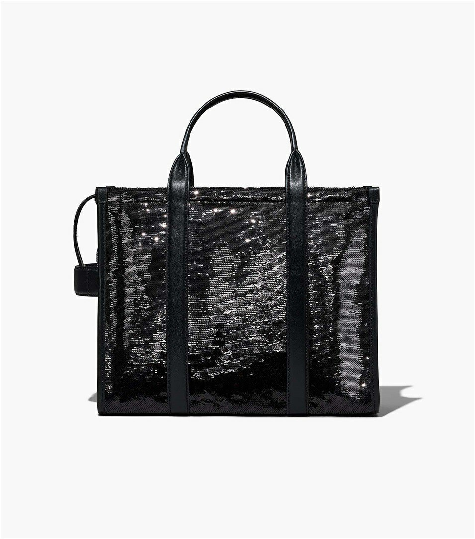 Black Women's Marc Jacobs The Sequin Medium Tote Bags | HUJ-504926