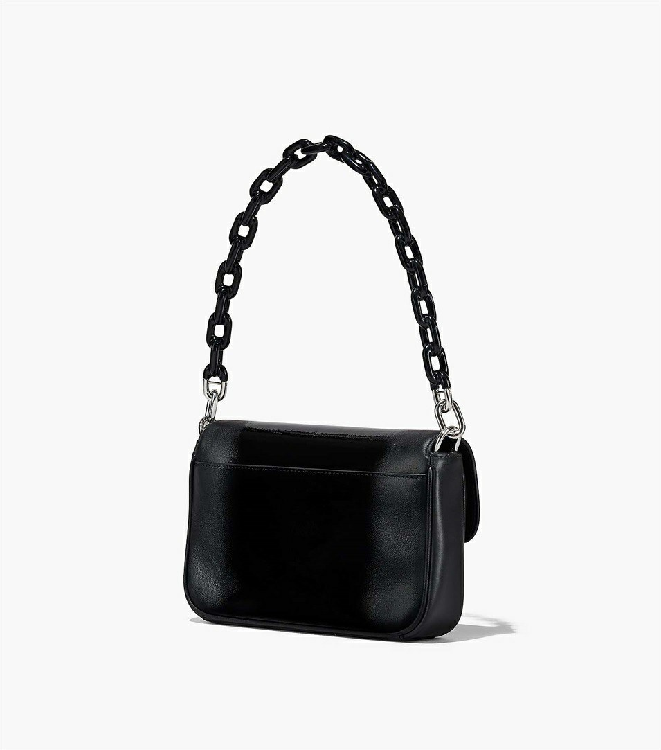 Black Women's Marc Jacobs The Shadow Patent Leather J Marc Shoulder Bags | DSR-134509