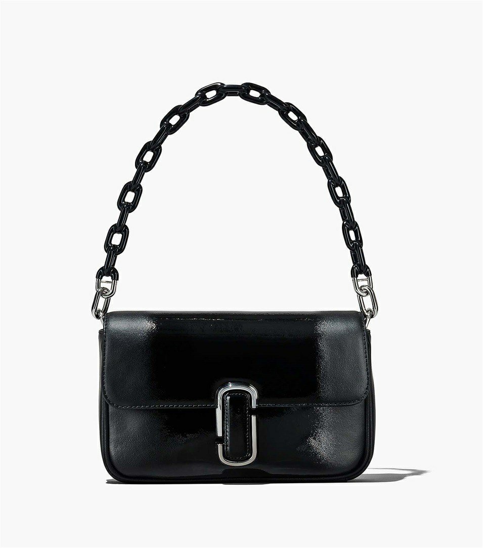 Black Women\'s Marc Jacobs The Shadow Patent Leather J Marc Shoulder Bags | DSR-134509