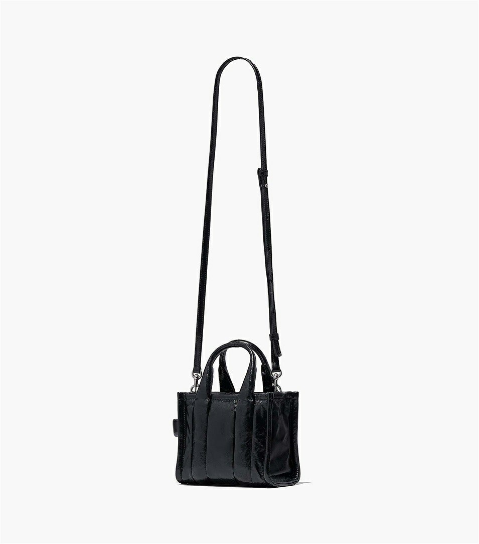 Black Women's Marc Jacobs The Shiny Crinkle Micro Tote Bags | OQJ-271549