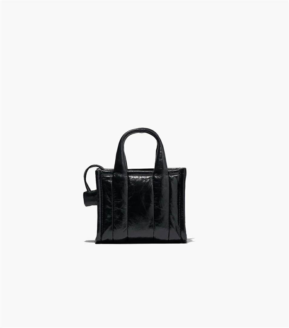 Black Women's Marc Jacobs The Shiny Crinkle Micro Tote Bags | OQJ-271549