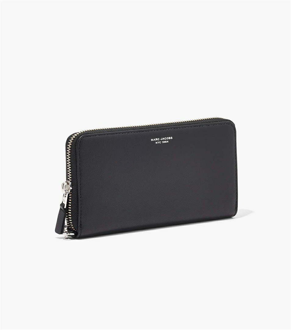 Black Women's Marc Jacobs The Slim 84 Continental Wristlet Wallets | SBK-261053