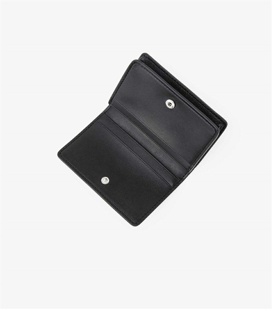 Black Women's Marc Jacobs The Slim 84 Flap Card Case Wallets | PKX-651078