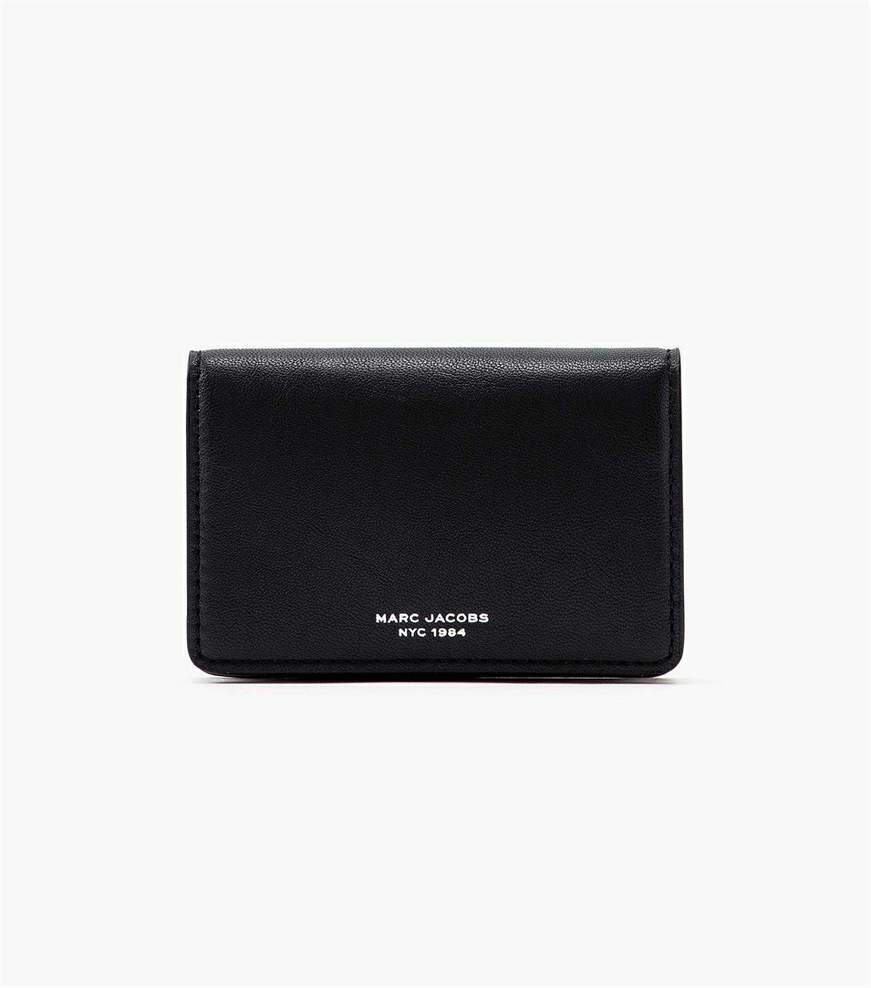 Black Women\'s Marc Jacobs The Slim 84 Flap Card Case Wallets | PKX-651078