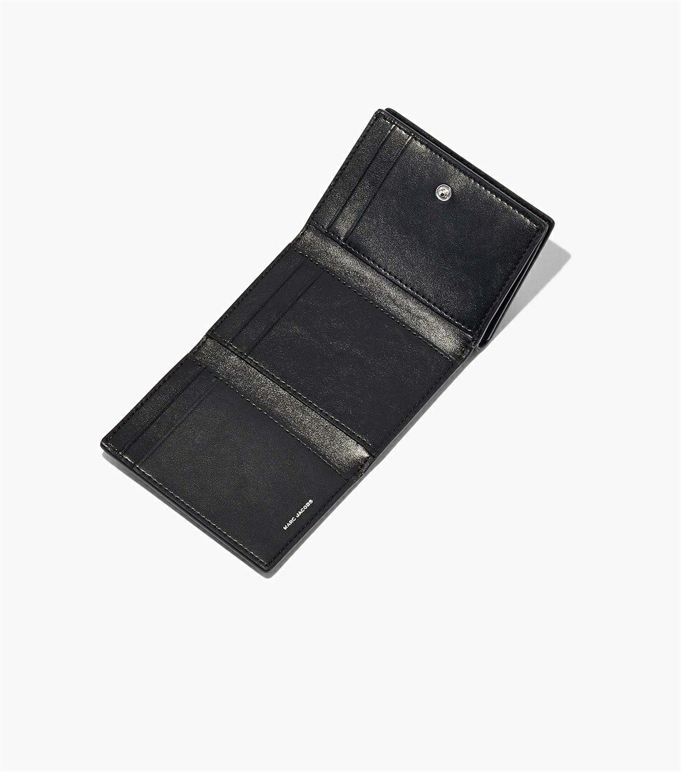 Black Women's Marc Jacobs The Slim 84 Medium Trifold Wallets | SDJ-158602