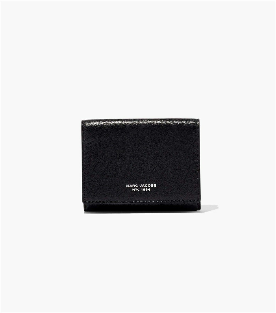 Black Women\'s Marc Jacobs The Slim 84 Medium Trifold Wallets | SDJ-158602