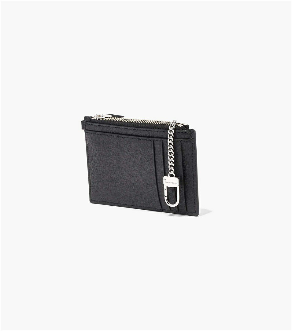 Black Women's Marc Jacobs The Slim 84 Top Zip Wristlet Wallets | DRF-027564