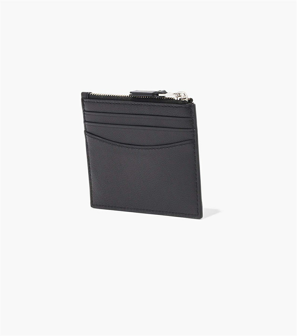 Black Women's Marc Jacobs The Slim 84 Zip Card Case Wallets | JBE-428960