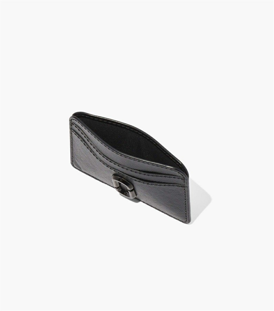 Black Women's Marc Jacobs The Snapshot Dtm Card Case Wallets | AQM-734192