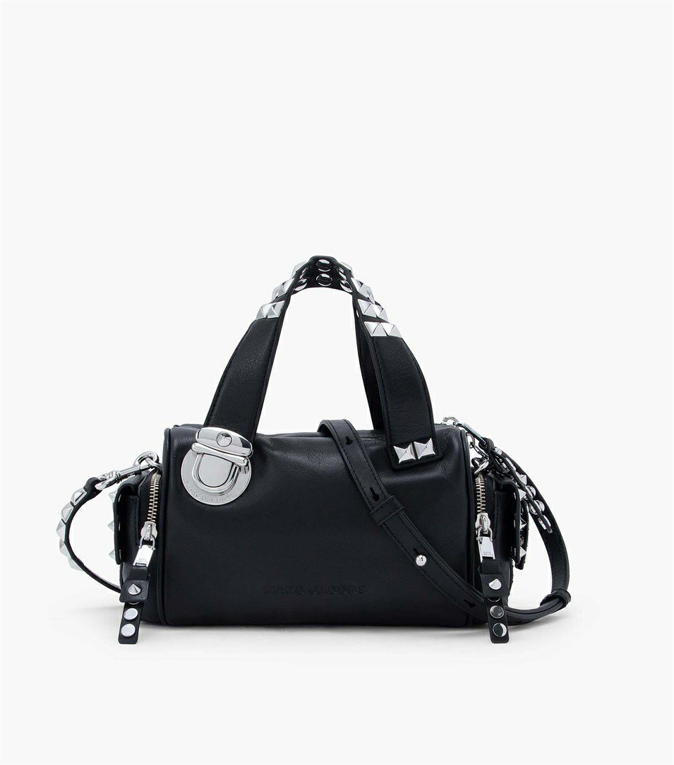 Black Women\'s Marc Jacobs The Studded Pushlock Mini Satchel Bags | QJD-673904