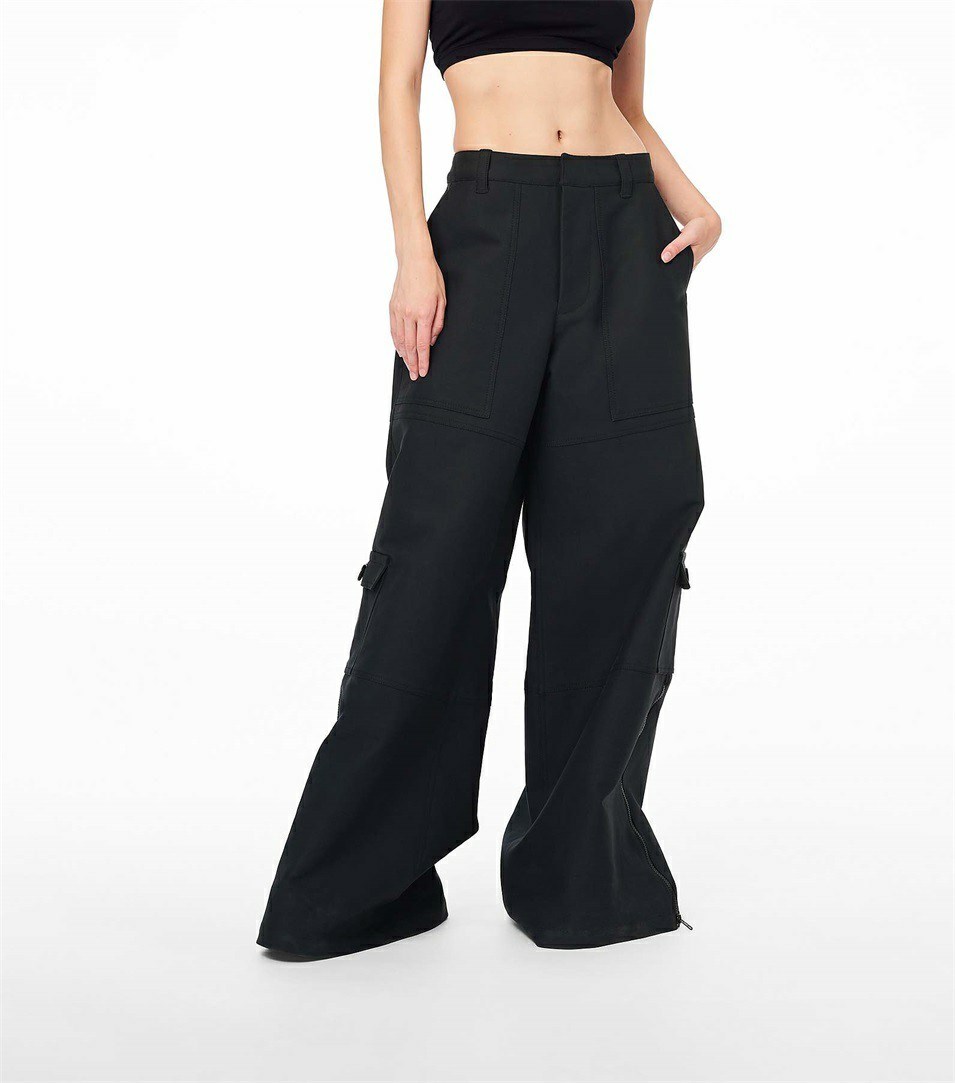 Black Women's Marc Jacobs The Wide Leg Cargo Pants | GFD-758163