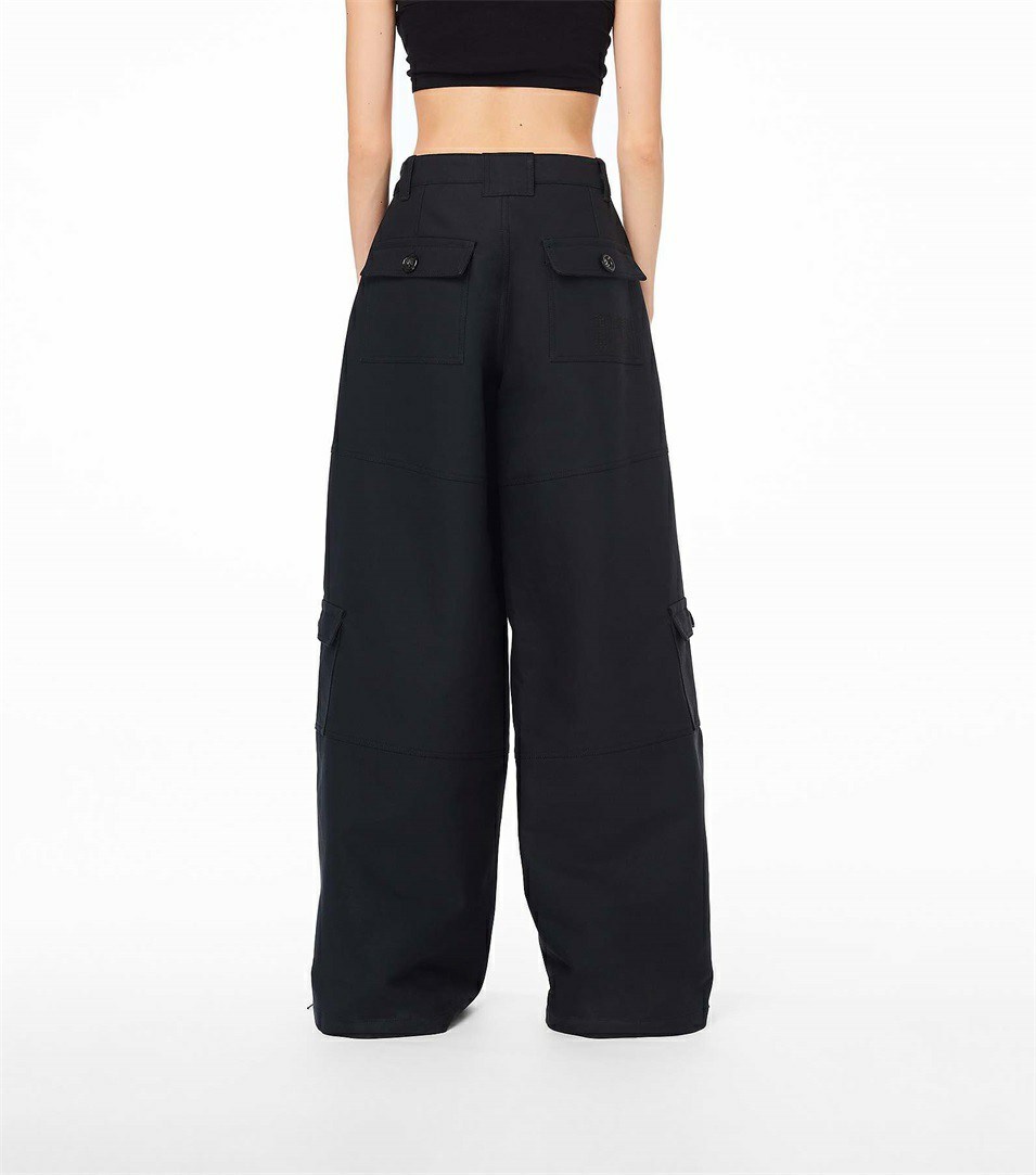 Black Women's Marc Jacobs The Wide Leg Cargo Pants | GFD-758163