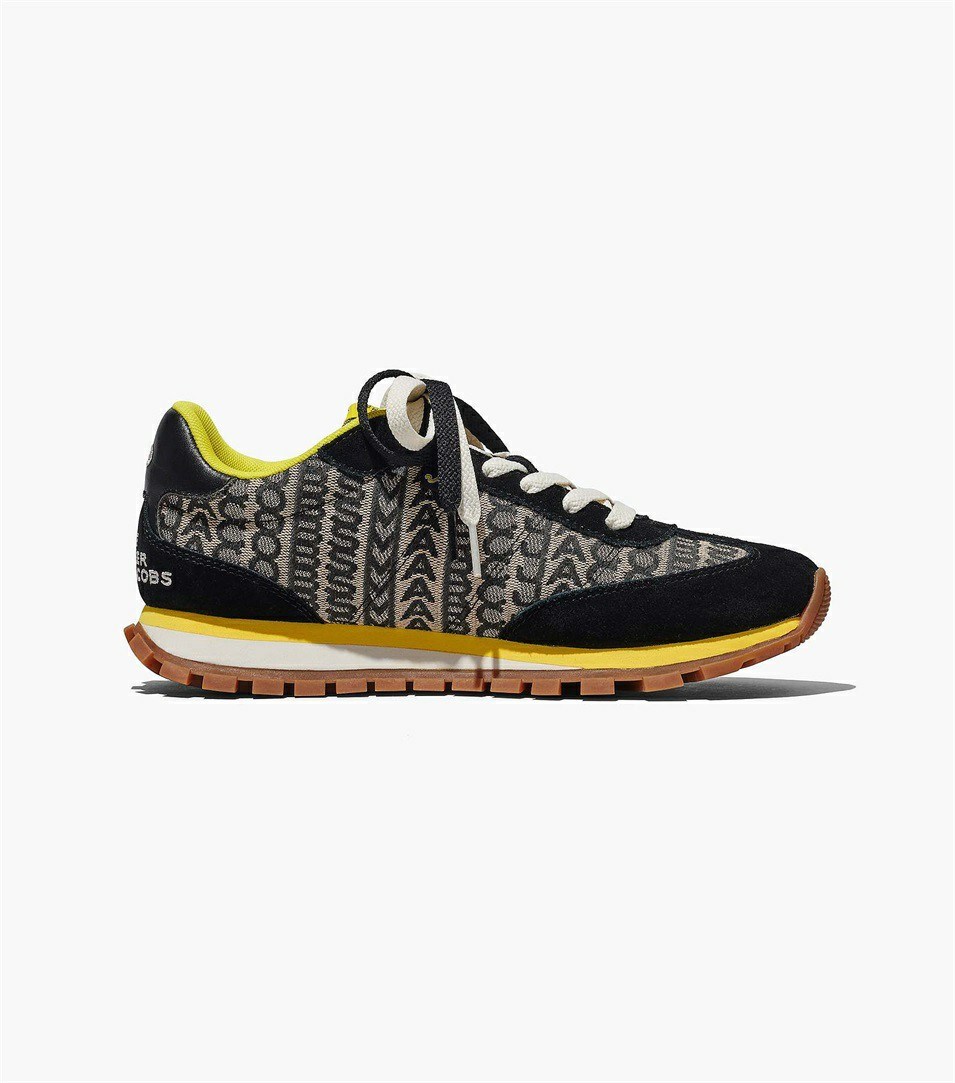 Black / Yellow Women's Marc Jacobs The Monogram Sneakers | OCQ-423971