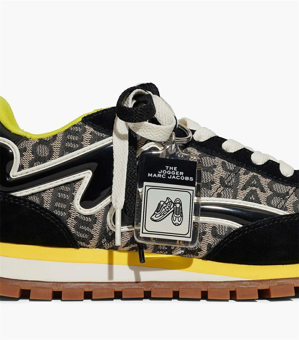 Black / Yellow Women's Marc Jacobs The Monogram Sneakers | OCQ-423971