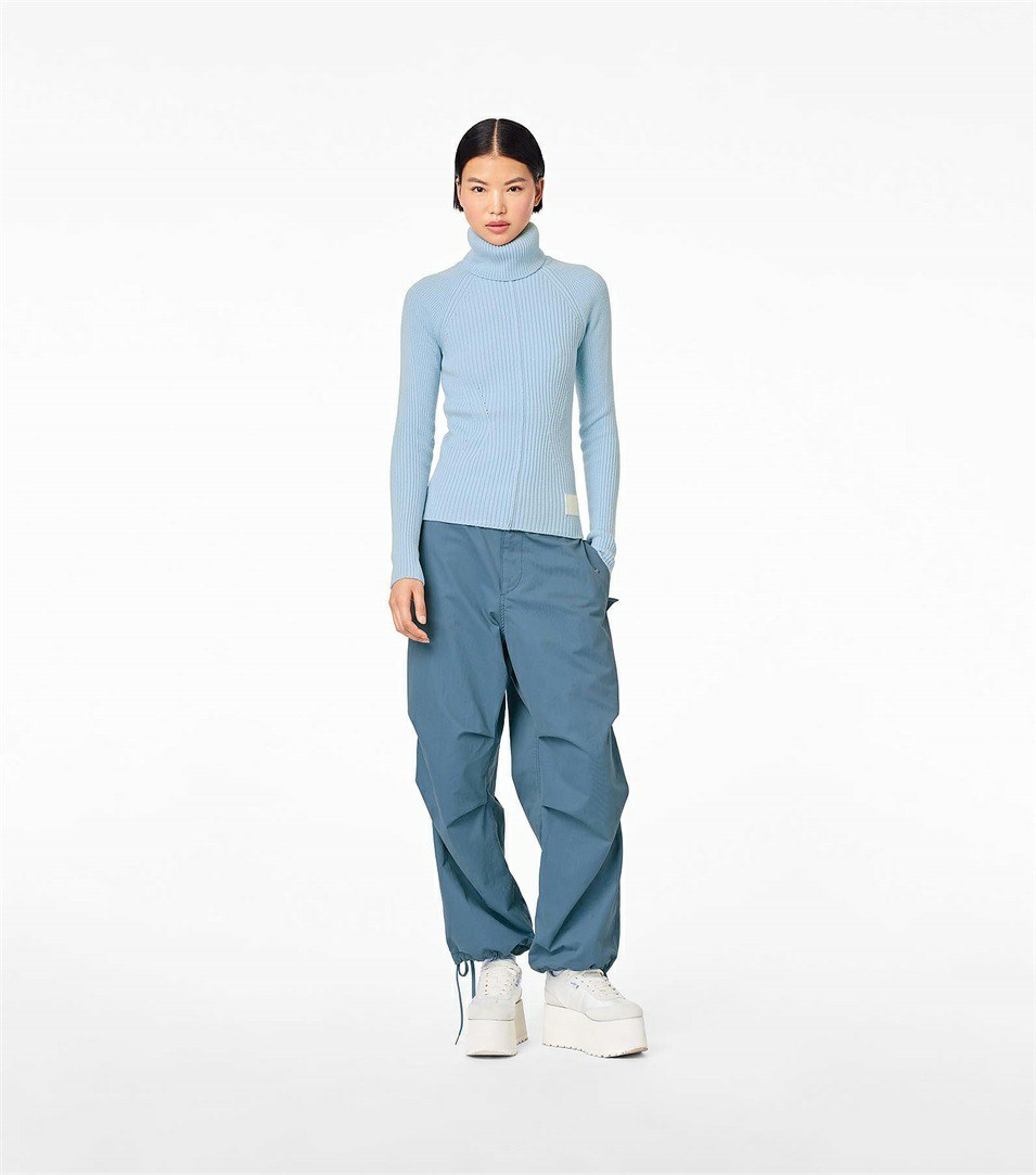 Blue Grey Women's Marc Jacobs The Baggy Drawstring Pants | ROW-789643