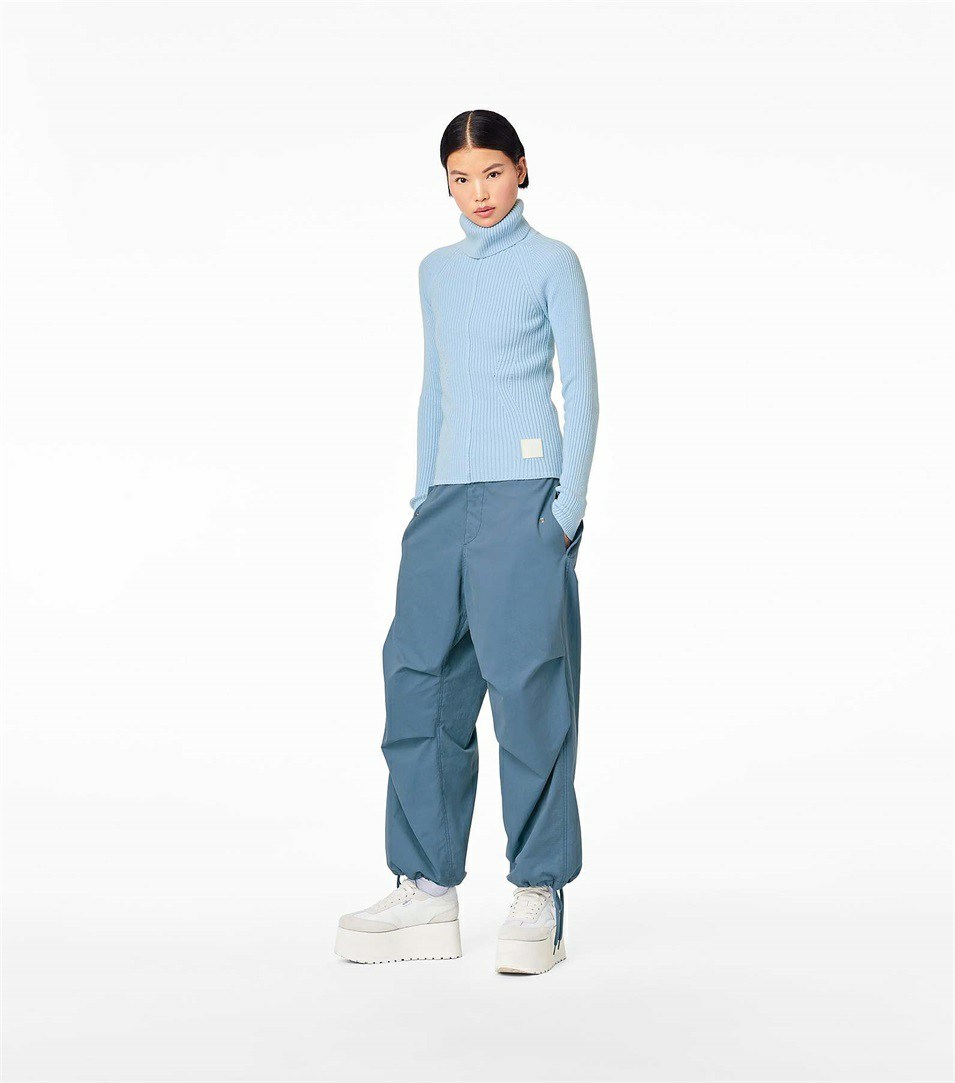 Blue Grey Women's Marc Jacobs The Baggy Drawstring Pants | ROW-789643