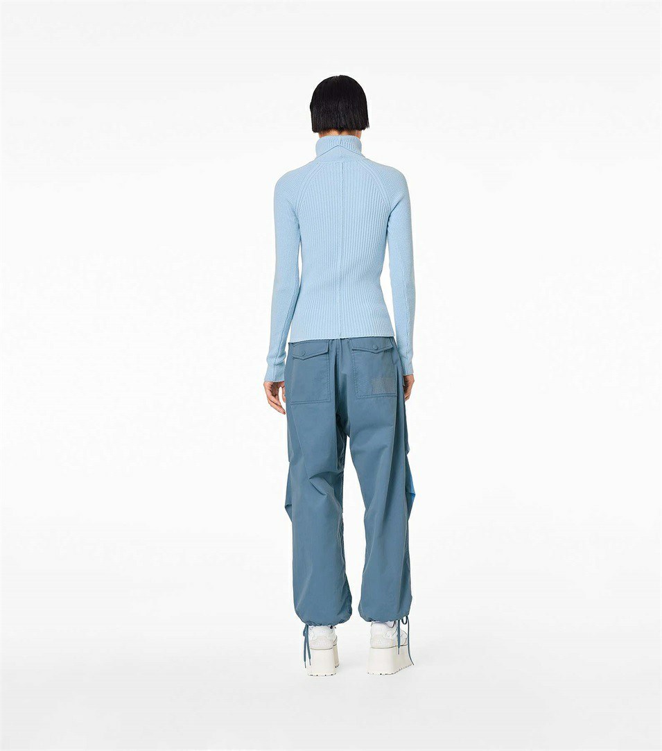 Blue Grey Women's Marc Jacobs The Baggy Drawstring Pants | ROW-789643