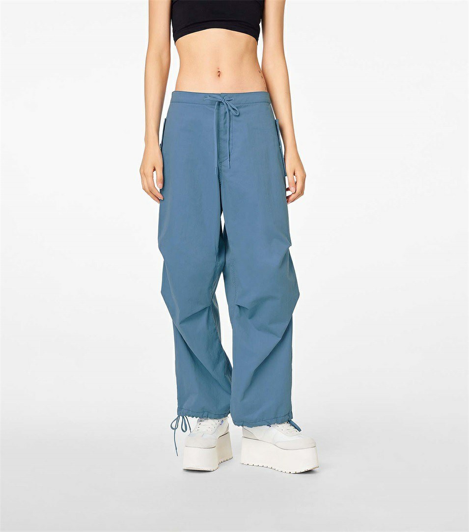 Blue Grey Women's Marc Jacobs The Baggy Drawstring Pants | ROW-789643