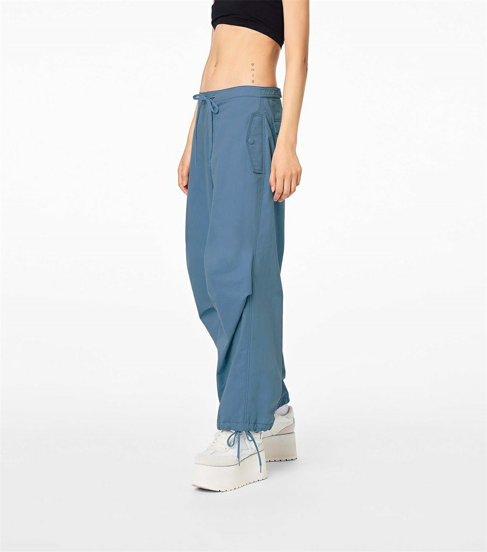 Blue Grey Women's Marc Jacobs The Baggy Drawstring Pants | ROW-789643