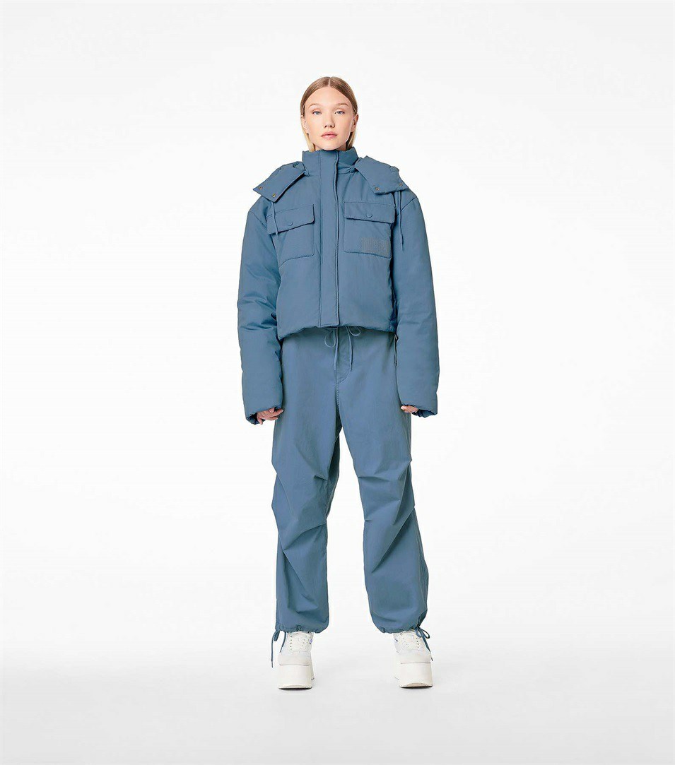 Blue Grey Women's Marc Jacobs The Padded Cargo Jackets | DNV-237516