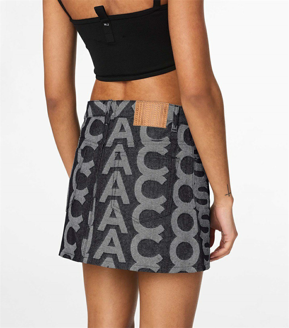 Blue Women's Marc Jacobs The Monogram Denim Mini Skirts | WKH-017635