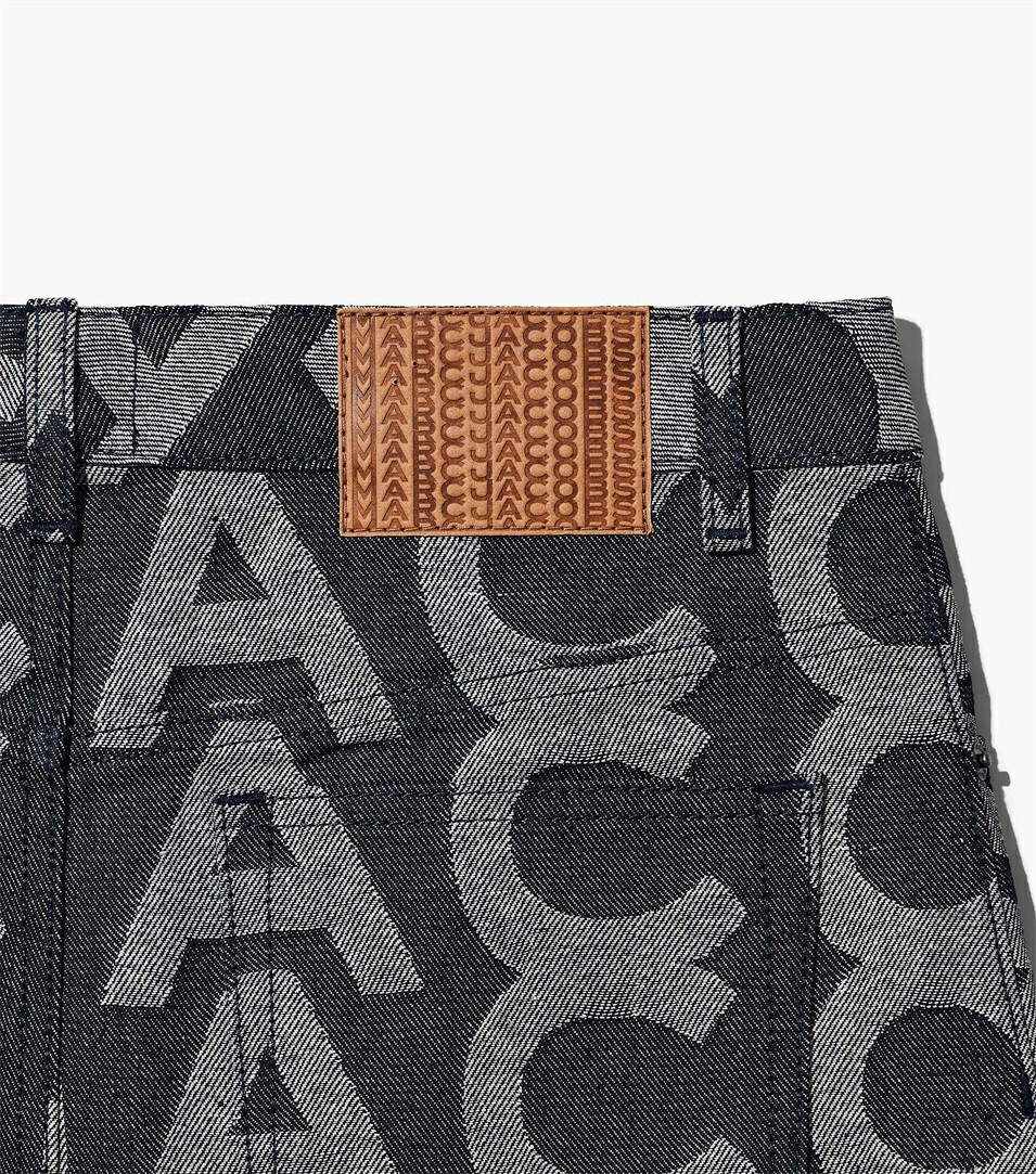 Blue Women's Marc Jacobs The Monogram Denim Mini Skirts | WKH-017635