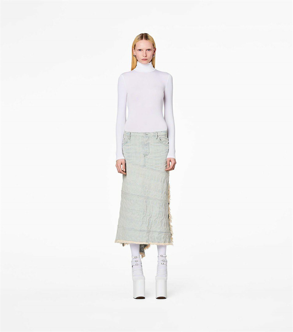 Blue Women's Marc Jacobs The Monogram Denim Skirts | YNS-589723